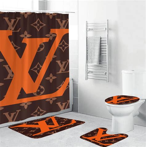 louis vuitton shower curtain set|shower stalls with curtains.